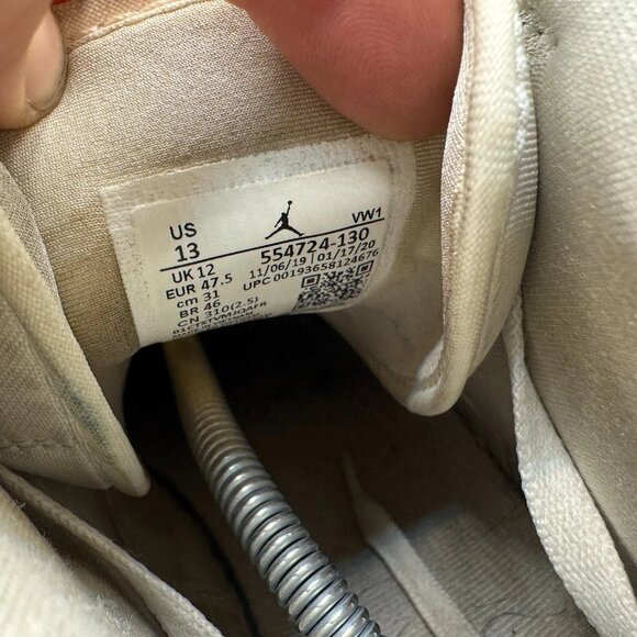 Size 13 Nike Air Jordan 1 Mid Triple White‎ Mens Basketball Shoes 554724-130 - Picture 10 of 11